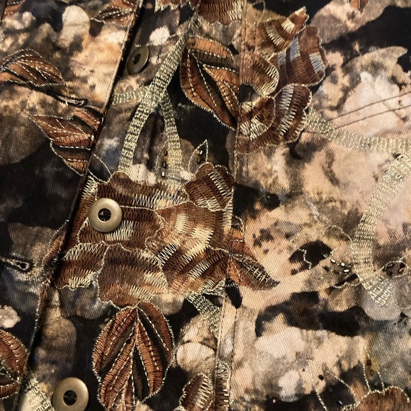 Chico’s Patterned Jean Jacket - Picture 5 of 8